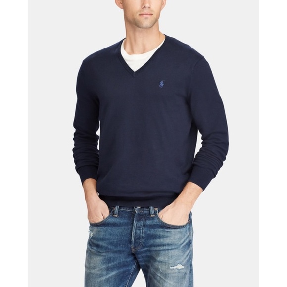 EUC RALPH LAUREN MEN’S SWEATER 100% LAMBS WOOL SIZE LARGE - Picture 1 of 4